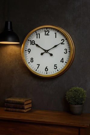 60 cm Eskitme Metal Standart Duvar Saati iegxx