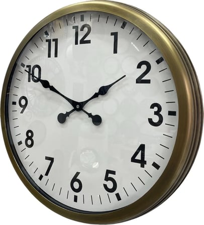 60 cm Eskitme Metal Standart Duvar Saati iegxx