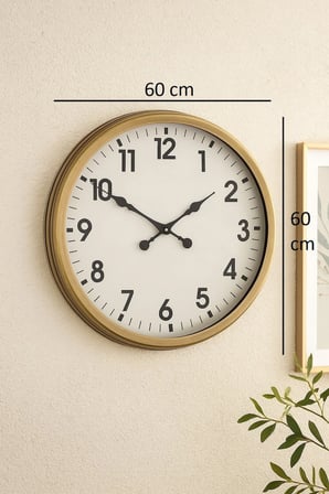 60 cm Eskitme Metal Standart Duvar Saati iegxx