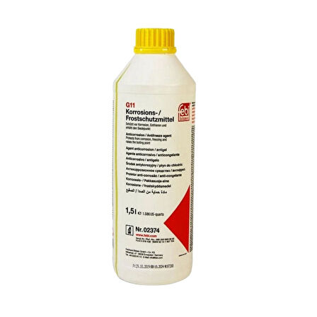 Sarı Renk Antifiriz - 1,5 Litre