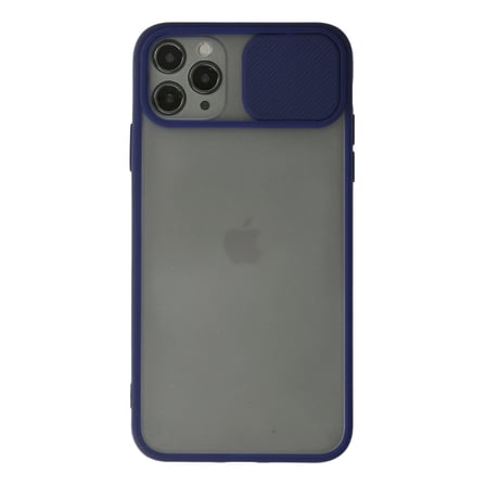 Apple İphone 11 Pro Max Kılıf Palm Buzlu Kamera Sürgülü Silikon - Lacivert iegxx