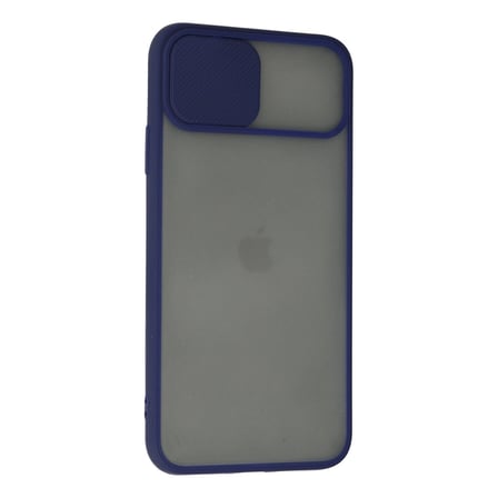 Apple İphone 11 Pro Max Kılıf Palm Buzlu Kamera Sürgülü Silikon - Lacivert iegxx
