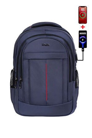 Lacivert Okul Çantası Geniş İç Hacim Yandan Cepli Uzun Ömürlü ve Sağlam Ortaokul Lise Üniversite