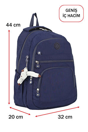 Kadın Sırt Çanta Su Geçirmez Krinkıl Kumaş Geniş İç Hacim Çok Bölmeli Ortopedik