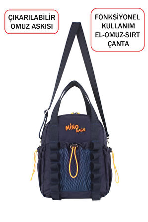 Fonksiyonel Ultra Hafif Lacivert Kadın Sırt Çanta El ve Omuzda Kullanım Yeni Nesil Su İtici Kumaş