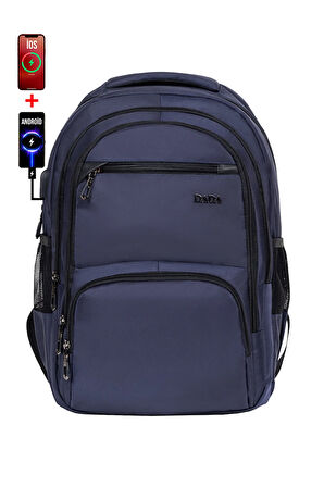 Ortopedik Laptop Sırt Çantası 14-15,6 inç Usb Aparat Darbe Emici Koruma Su Geçirmez Kumaş 04