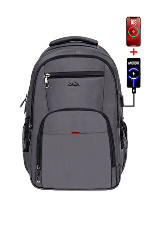 Apple Mocbook Uyumlu Usb Aparatlı Laptop Sırt Çantası 14 inç Darbe Emici Koruma Su Geçirmez Kumaş