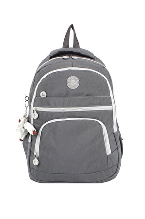 Dada Okul Sırt Çantası Gri Ortaokul Lise Geniş İç Hacim Ortopedik Su Geçirmez Kumaş