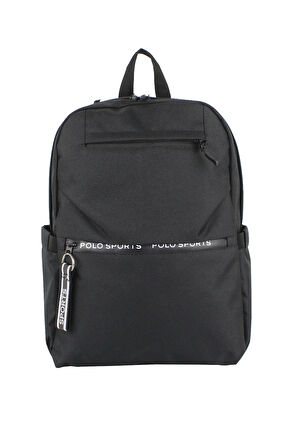 Siyah Okul Sırt Çantası Ortaokul Lise Geniş İç Hacim Su Geçirmez Kumaş Yandan Cepli