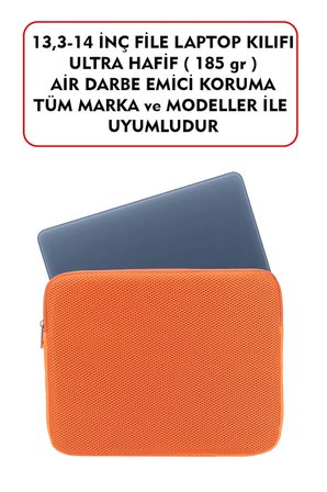 Dada Macbook Air Pro 13 & 13.3-14 inç File Laptop Kılıfı 185gr Tüm Marka ve Modeler İle Uyumludur Turuncu