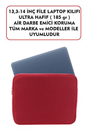 Dada Macbook Air Pro 13 & 13.3-14 inç File Laptop Kılıfı 185gr Tüm Marka ve Modeler İle Uyumludur Kırmızı