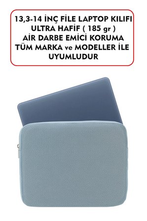 Dada Macbook Air Pro 13 & 13.3-14 inç File Laptop Kılıfı 185gr Tüm Marka ve Modeler İle Uyumludur Bebek Mavi
