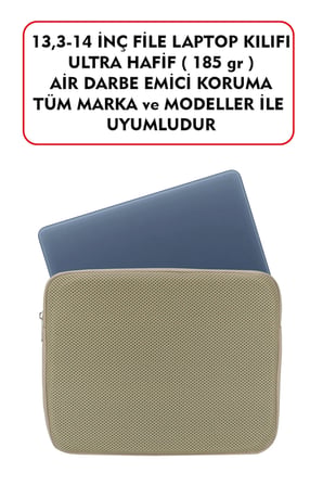Dada Macbook Air Pro 13 & 13.3-14 inç File Laptop Kılıfı 185gr Tüm Marka ve Modeler İle Uyumludur Vizon