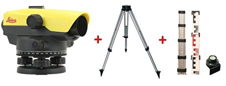 Leica NA524 Otomatik Nivo Takımı - Leica NA 524 Optik Nivo Seti  (TAM TAKIM)