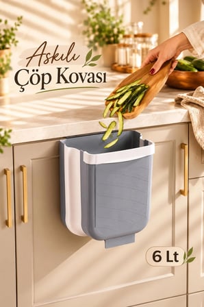 Porsima L-00869-2 Asılabilir Dolap İçi Düzenleyici Organizer Katlanabilir Çöp Kovası 