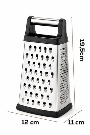Porsima LM-4023 Razzo 4 Yüzlü Paslanmaz Çelik Rende - Silikon Tabanlı Metal Rende 20 cm