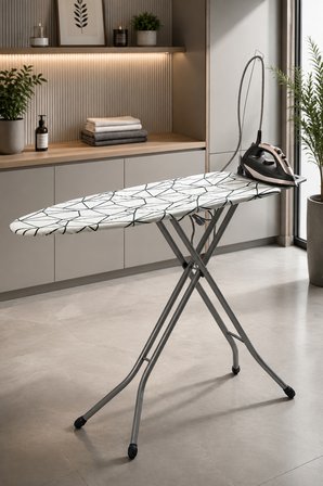 Perilla Doğrular Kate Present Kaymaz Tabanlı Ütü Koyma Aparatlı Ütü Masası 38x155 cm