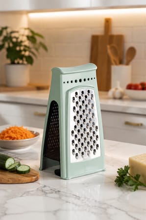 Porsima L-00667 550 ml Hazneli Paslanmaz Çelik Mutfak Rendesi – Turkuaz / Su Yeşili