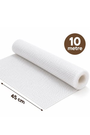 Porsima RF84 Şeffaf Kaydırmaz Raf Örtüsü 45 Cm x 10 Metre - Pıtırık Doku Mutfak Çekmece Ve Dolap İçi Koruyucu Örtü