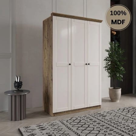 Dali 3 kapılı MDF country gardırop