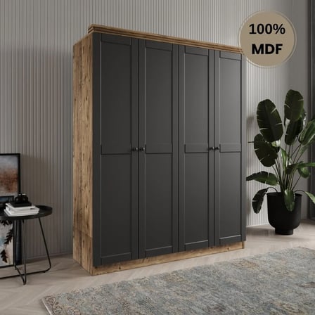 Dali 4 kapılı MDF country gardırop