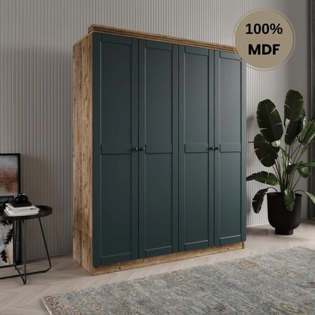 Dali 4 kapılı MDF country gardırop