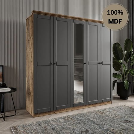 Dali 5 kapılı MDF country gardırop