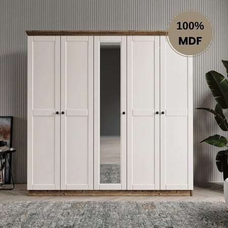 Dali 5 kapılı MDF country gardırop