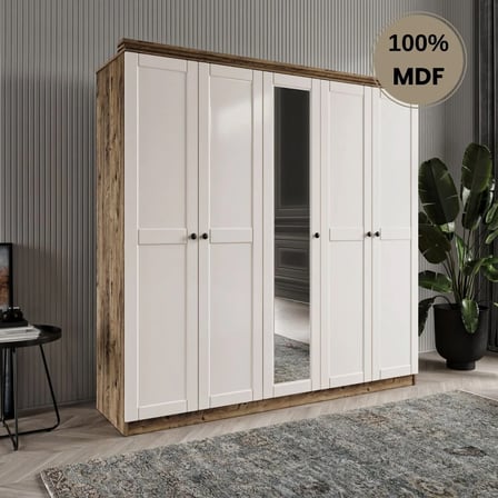 Dali 5 kapılı MDF country gardırop