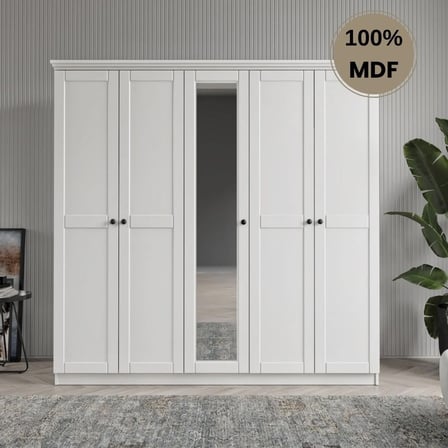 Dali 5 kapılı MDF country gardırop