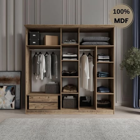 Dali 5 kapılı MDF country gardırop