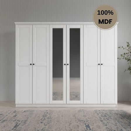 Dali 6 kapılı MDF country gardırop