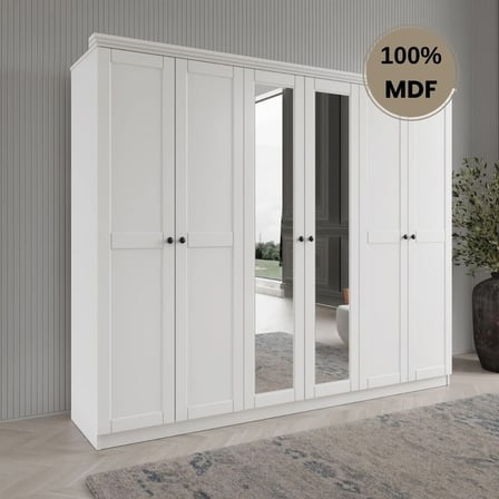 Dali 6 kapılı MDF country gardırop