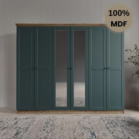 Dali 6 kapılı MDF country gardırop