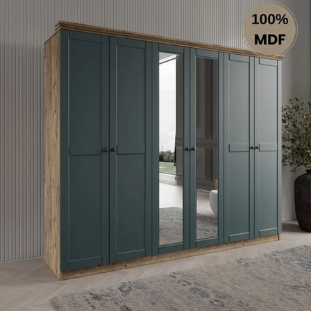 Dali 6 kapılı MDF country gardırop