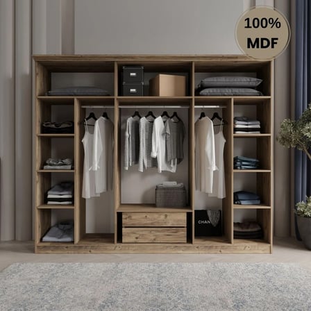 Dali 6 kapılı MDF country gardırop