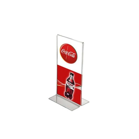 T Tipi Dikey 10x21cm Pleksi Masaüstü Şeffaf Föylük Broşürlük Fiyatlık 50li Paket