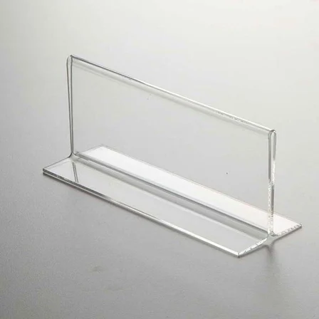T Tipi Yatay 21x10cm Pleksi Masaüstü Şeffaf Föylük Broşürlük Fiyatlık 10lu Paket