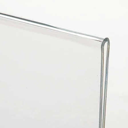T Tipi Yatay 21x10cm Pleksi Masaüstü Şeffaf Föylük Broşürlük Fiyatlık 10lu Paket