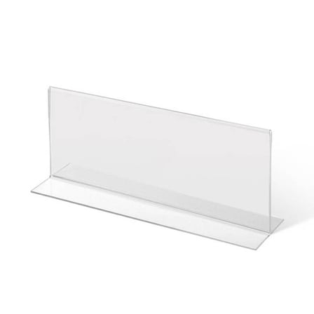 T Tipi Yatay 21x10cm Pleksi Masaüstü Şeffaf Föylük Broşürlük Fiyatlık 50li Paket