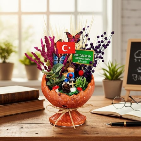 Delux Serisi Küçük Kırık Yumurta Teraryum - Öğretmenler Günü Hediyesi Vitrin Ofis