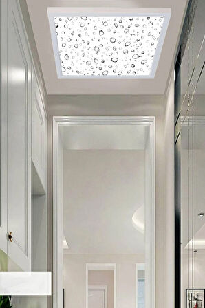 Led Avize Damla Tavana Model 60w Beyaz Kasa,beyaz Işık, Damla Model Avize, 60x60 Kare Modern Avize