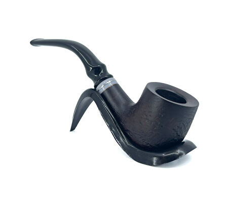 Dapper Bent Billiard Briar (Gül Kökü) 9 mm Filtreli El Yapımı Pipo - 2642