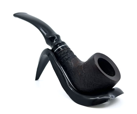 Dapper Half Bent Billiard Briar (Gül Kökü) 9 mm Filtreli El Yapımı Pipo - 3563