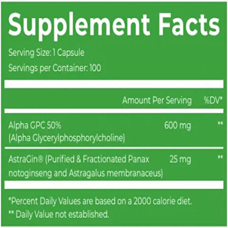 DARK LABS Alpha Choline GPC 600 mg – 100 caps