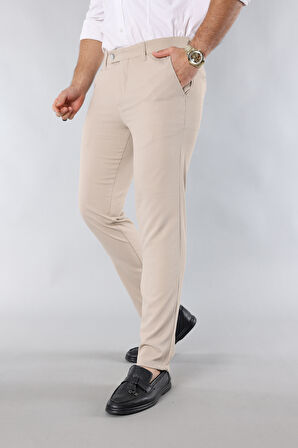 Italyan Kesim Dar Kalıp Kaliteli Esnek Likralı Bilek Boy Kumaş Pantolon