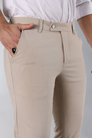 Italyan Kesim Dar Kalıp Kaliteli Esnek Likralı Bilek Boy Kumaş Pantolon