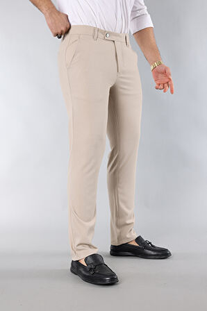 Italyan Kesim Dar Kalıp Kaliteli Esnek Likralı Bilek Boy Kumaş Pantolon