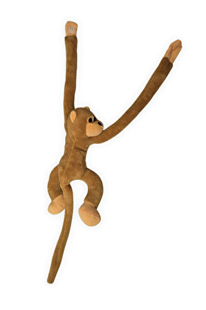 Araç İçi Dekoratif Kahverengi Pelüş Maymun Yastık – Yapışkan Elleriyle Koltuğa Sarılan Oto Aksesuar