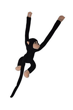 Araç İçi Dekoratif Siyah Pelüş Maymun Yastık – Yapışkan Elleriyle Koltuğa Sarılan Oto Aksesuar